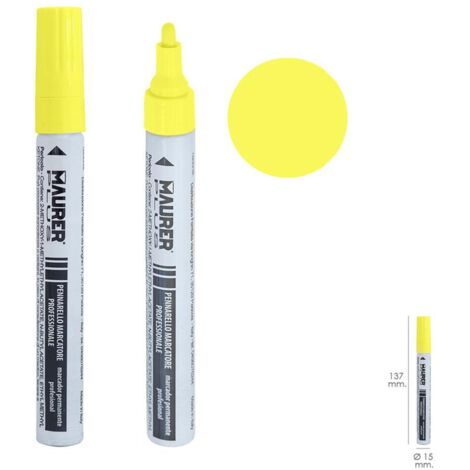 Rotulador Marcador Obra Profesional Pintura Permanente Amarillo (1/4)