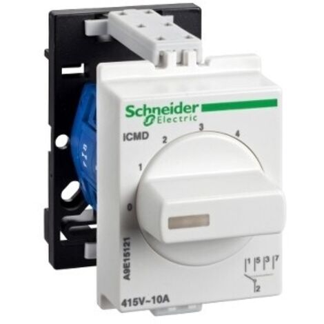 Schneider A9E15121 Acti9, iCMD Interruptor giratorio de 4 vías 10A 415VAC