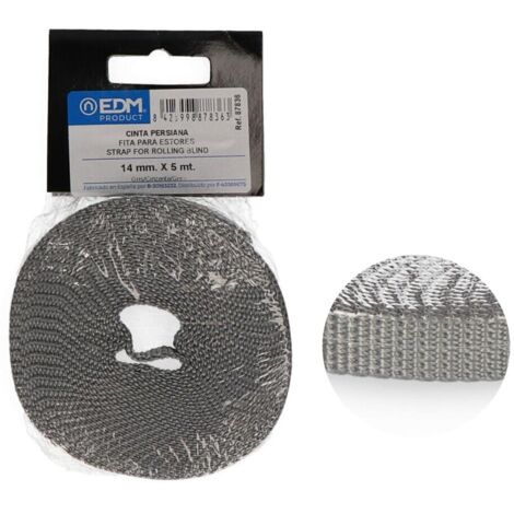 Cinta Persiana Mini Gris 14MM X 5M EDM (1/4)