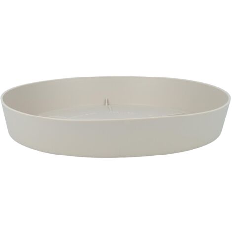 Plato de inyeccion para maceta color ecru ø17cm (1/2)