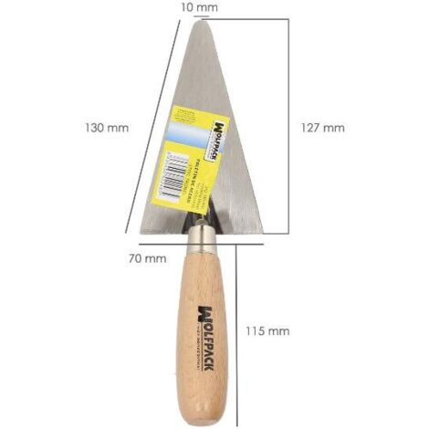 Paletta Wolfpack Con Manico In Legno | Cazzuola 342/130 Mm Per Muratura E Giardinaggio