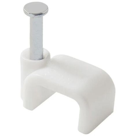 Grapilla Plana Cabeza Redondeada 8 mm. Blanca. 10 unidades (1/2)