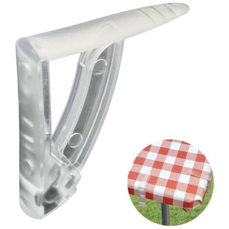 Sujeta Manteles Transparentes Con Muelle Extrafuerte 4 Piezas (1/5)