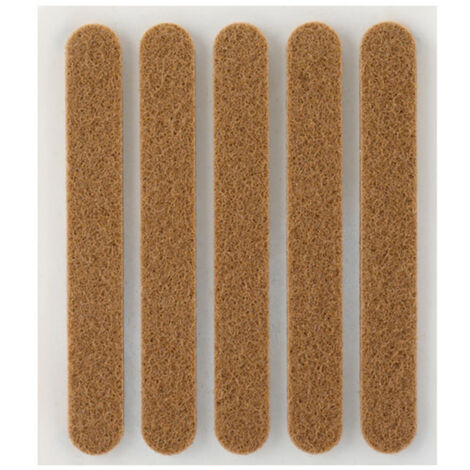 Fieltro Troquelado Rectangular Lana Acrílica 95x12x3mm Marrón Adhesivo Pack5 Inofix