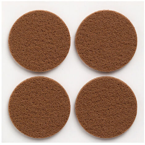 Fieltro Troquelado Circular Lana Acrílica Ø38x3mm Marrón Adhesivo Inofix