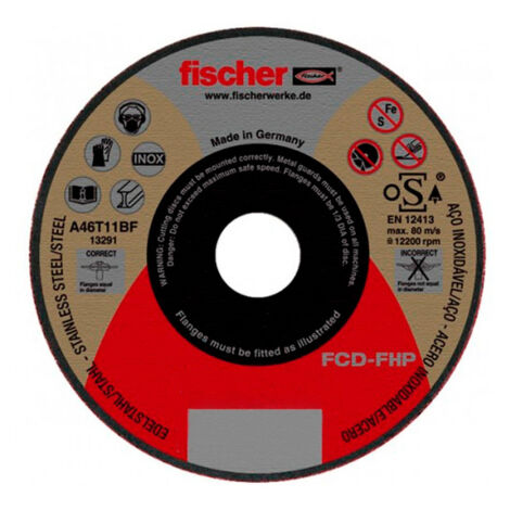 fischer - EDP 96253 Disco Fcd-Fhp INOX Fischer, 115 x 1 x 22.23 (1/2)