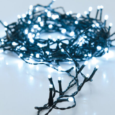 Guirnalda a pilas multifuncion 48 leds cable verde luz blanco frio 4,5m (1/2)