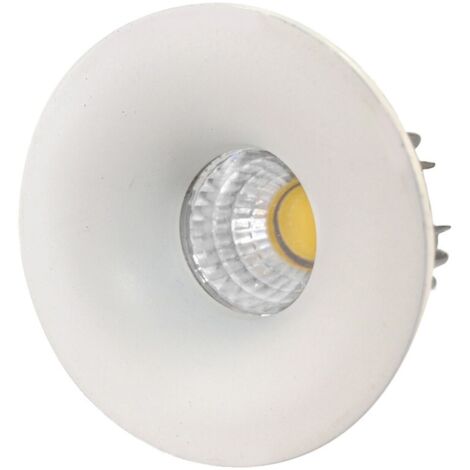 Kit de 3 Focos LED COB redondos (3W 4000K 300lm) IP20 fabricado en metal color blanco (1/3)