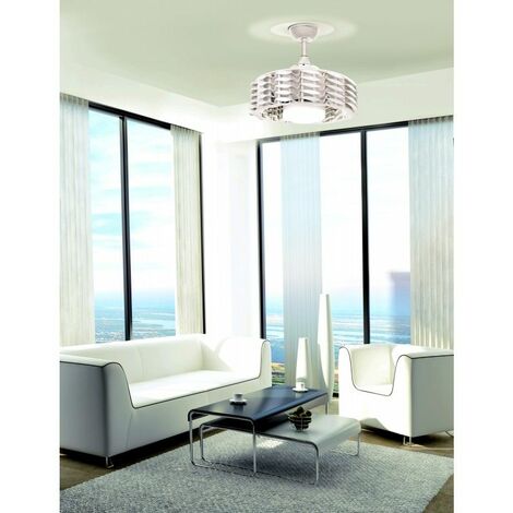 Ventilador de techo LED "Alum" regulable con control remoto (24W 3CCT 2410lm) IP20 Ø55cm color wengué