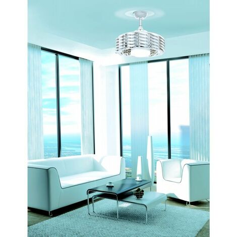 Ventilador de techo LED "Alum" regulable con control remoto (24W 3CCT 2410lm) IP20 Ø55cm color wengué