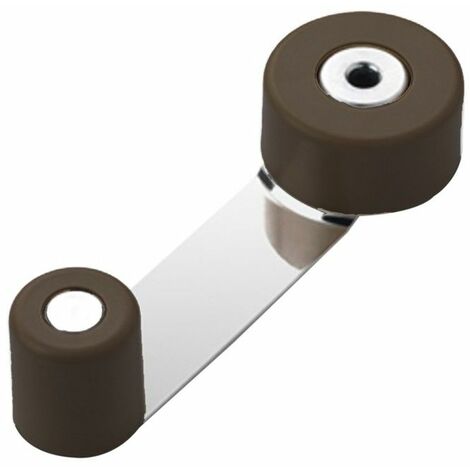 Tope Puerta Con Retenedor Metalico / Goma Marron
