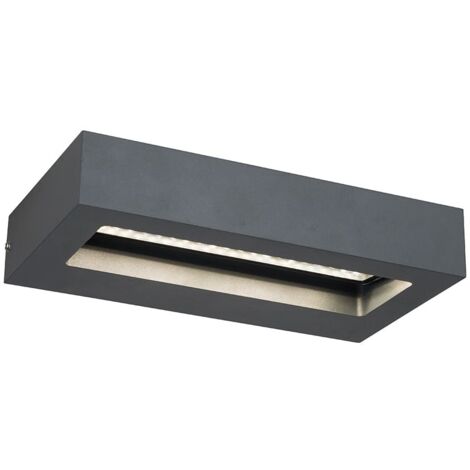Aplique LED SMD “Cipri” (12W 4000K 850lm) IP54 fabricado en aluminio y PVC color gris antracita (1/5)