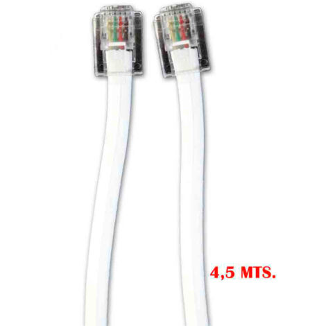 Prolongación telefónica 4.5m 4 vías macho-macho EDM (1/2)