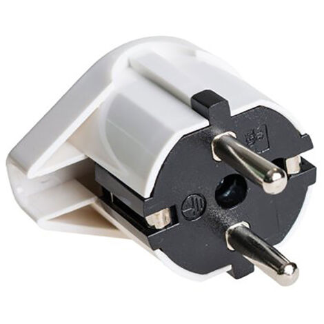 Clavija Schuko T/TL EDM 16A Salida Lateral 4,8mm Blanca (Envasada) (1/2)