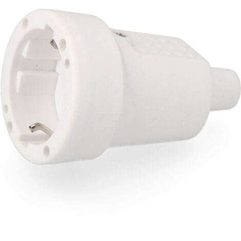Enchufe impermeable EDM de goma blanca IP44 R42101 (1/3)