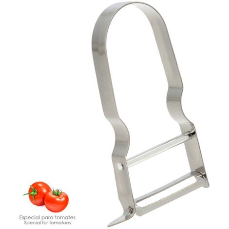 ORYX pelador de tomates acero inoxidable 6,7 x 11cm. , Pelador tomates acero inox - Medida: 6,7 x 10,6 (Alt.) cm.- Cuenta con una cuchilla exclusiva para pelar tomates, (1/4)