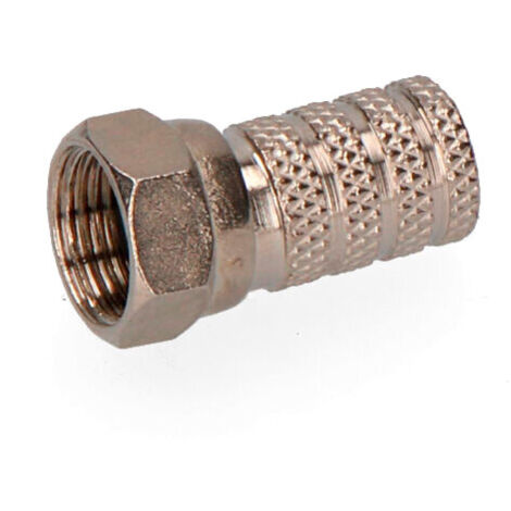 Conector "F" macho parabólica metálico retráctil (1/2)