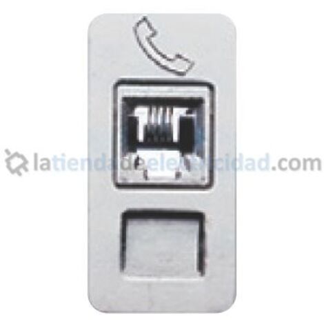 Toma de teléfono RJ11 estrecha BLANCO BJC 16082