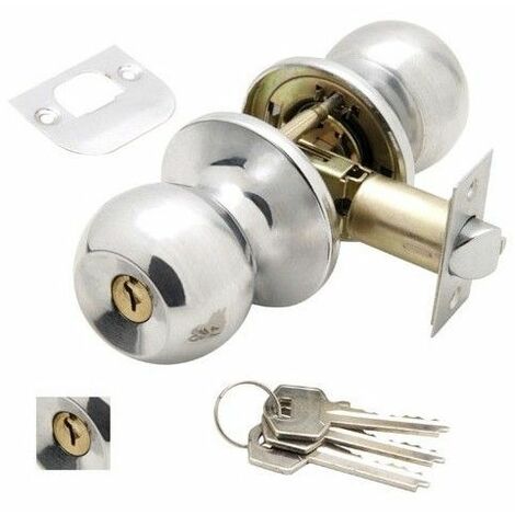 Pomo Puerta Wolfpack Con Llave Ambos Lados Cromado