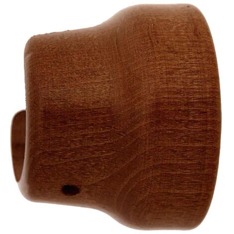RIEL CHYC soporte madera liso lateral 20x 35 mm. nogal , Soporte madera liso- Medida: ø20x35 mm.- Color: nogal- Colocación lateral.- Ideal para el montaje d