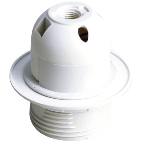 Portalámparas con arandela E27 blanco 4A 250V GSC 2200289