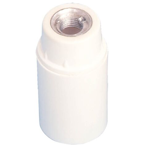 Portalámparas E14 liso blanco de baquelita GSC 2200282 (1/2)
