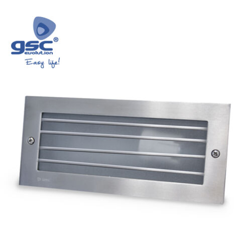 Aplique de aluminio con rejilla para empotrar GSC 0701912