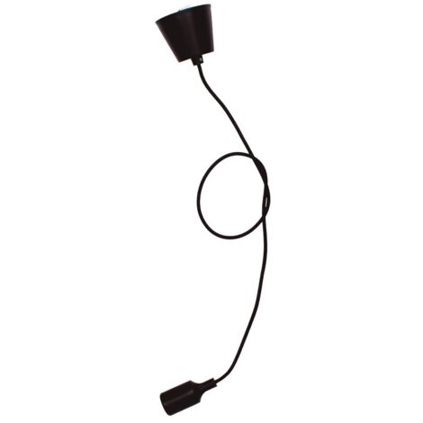 Colgante con portalamparas E27 negro de 1 metro GSC 0702180