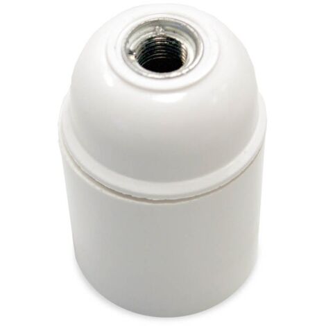 Portalámparas E27 liso blanco de baquelita GSC 2201261
