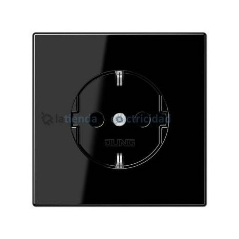 Tapa base de enchufe schuko 2P+TT NEGRO JUNG LS 1521 KI PL SW
