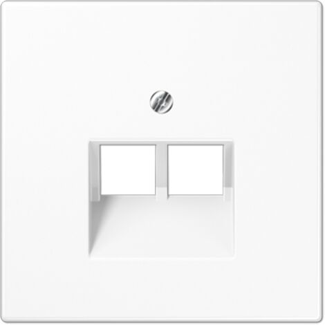 Tapa doble para toma de teléfono o datos RJ11-RJ45 BLANCO JUNG LS 969-2 UA WW