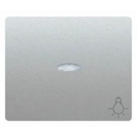 Tecla pulsador bombilla luminoso ALUMINIO MERCURIO BJC IRIS 18717-MAL
