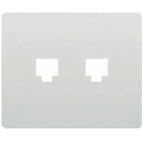Tapa toma doble de TELF o RJ45 BLANCO BJC IRIS 19882