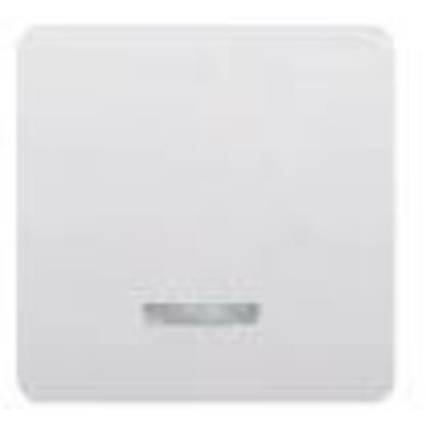 Tecla para interruptor, conmutador o cruz ancha BLANCA con luminoso BJC 17705-L