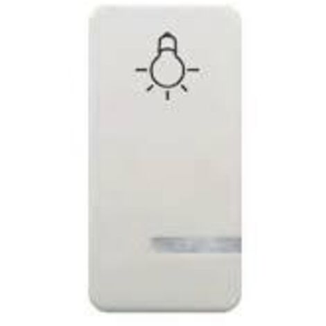 Tecla pulsador bombilla estrecha BLANCA con luminoso BJC 16717-L