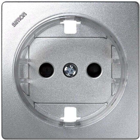 Tapa base de enchufe 2P+TT ALUMINIO Simon 73 Loft 73041-63 (1/3)