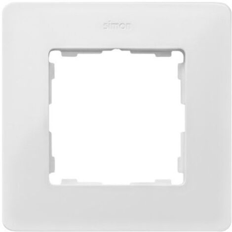 Marco 1 elemento blanco base aluminio SIMON 82 DETAIL 8200610-230 (1/3)