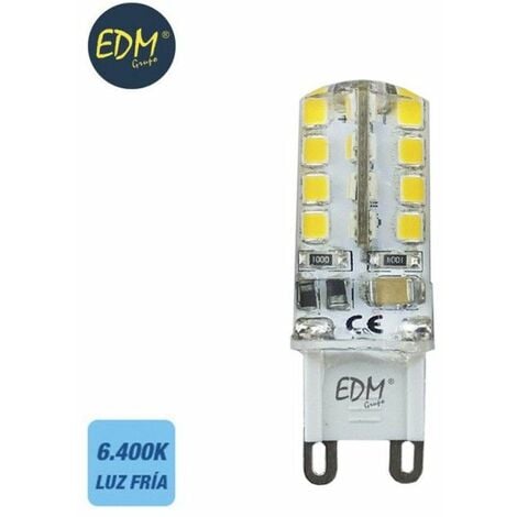 Bombilla g9 220-240v led 2,5w 200 lumens 6400k luz fria serie silicona EDM  98910