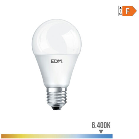 Bombilla standard led e27 12w 1154lm 6400k luz fria ø6x11cm EDM (1/3)