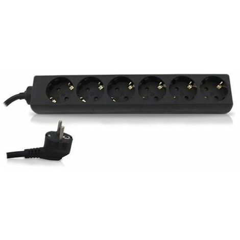 Base múltiple 6 enchufes 1.5m de cable negra GSC 0000030 (1/5)