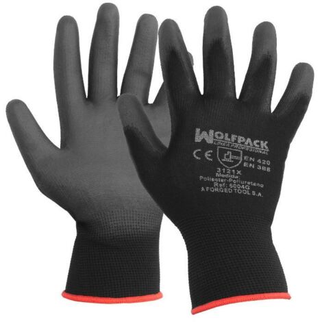 WOLFPACK LINEA PROFESIONAL guantes poliuretano / poliester impregnado 8 (par)