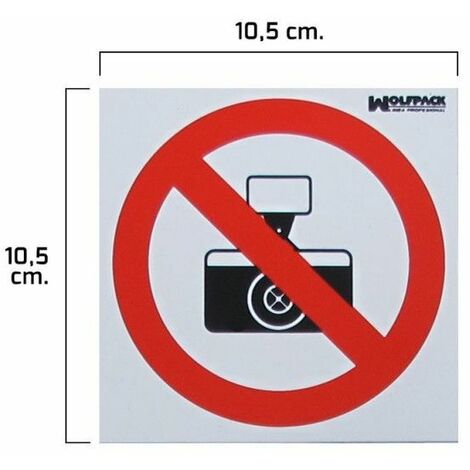 Cartel Prohibido Hacer Fotografias 10,5x10,5