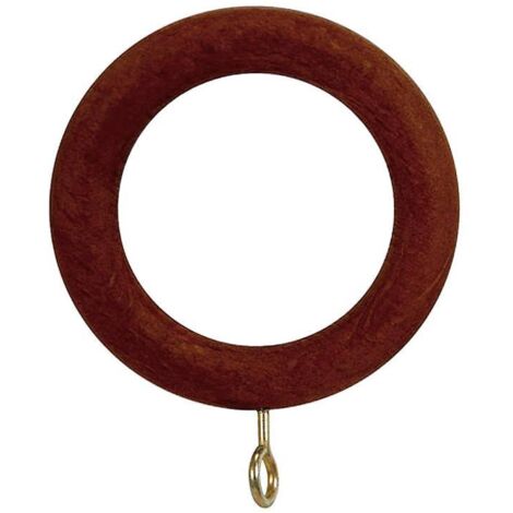 Anilla Madera Lisa Con Hembrilla 29x45 mm. Nogal