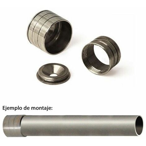 Soporte Barra Armario A Pared Ø 12 mm. Enchufe Laton Niquel (Cromada)