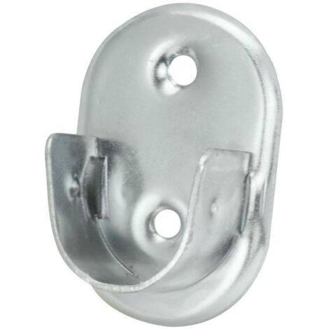 ORYX soporte lateral oval zincado lateral ø 19 mm. , Soporte tubo - Para barras de 19 mm.Ø- Acabado: Cromo.- Colocación lateral.- Ideal para el montaje de c