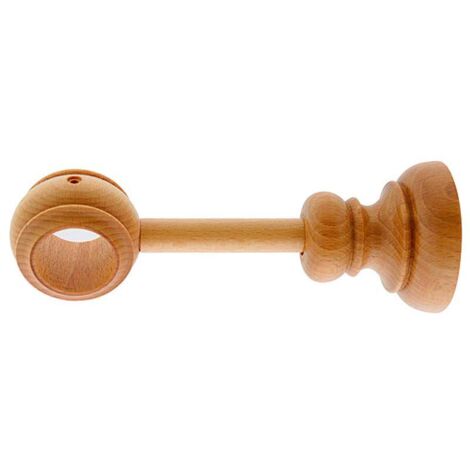 RIEL CHYC soporte madera extensible 28x205 mm. teca , Soporte madera - Extensible - Medida: ø28x205 mm.- Acabado: teca.- Ideal para el montaje de cortinas.