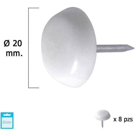MAURER deslizante grande blanco ø20 (blister 8 unidades) , Deslizante grande.- Tamaño: ø 20 mm.- Color blanco.- Blister 8 unidades.- Articulo conocido como: