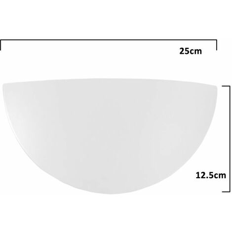 Cristal de media luna curvado mate 25cm