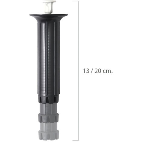 WOLFPACK LINEA PROFESIONAL pata regulable fija 13 / 20 cm. negro