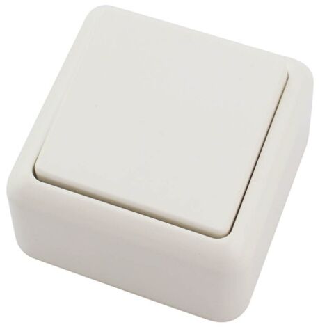 Conmutador superficie Blanco 60x60x30mm 10A 250V GSC 0201024